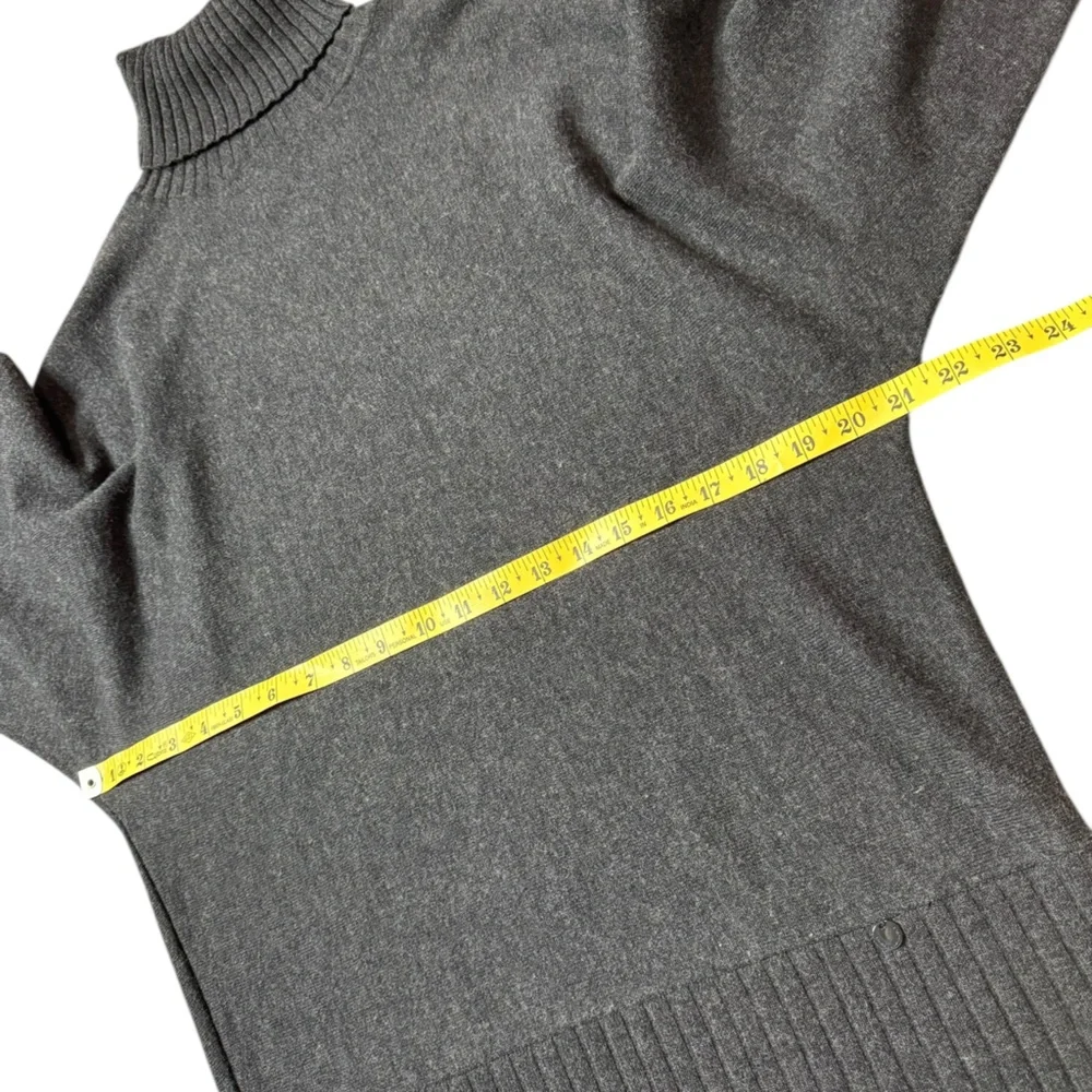 Adolfo Dominguez Merino Wool Dolman Sleeve Turtleneck Tunic Sweater size M
